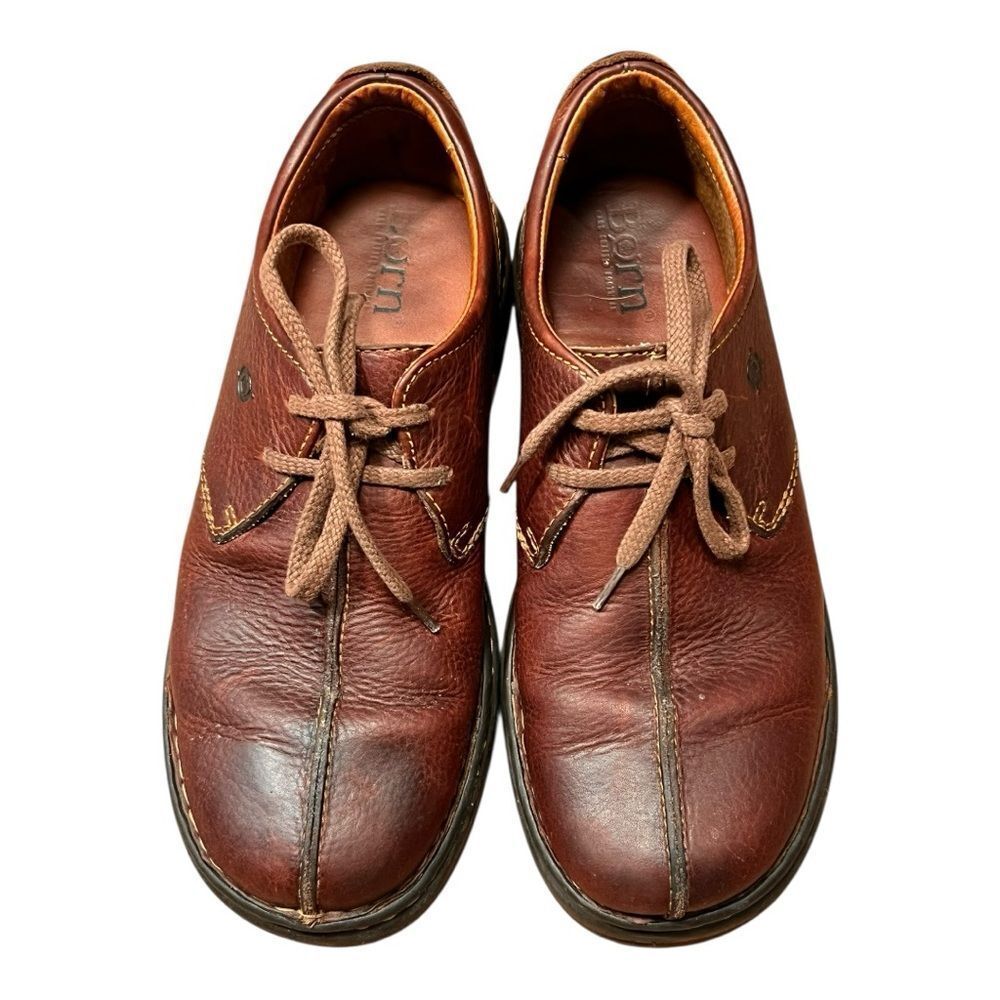 Born Leather Split-Toe Dark Brown Mens size 9.5 W